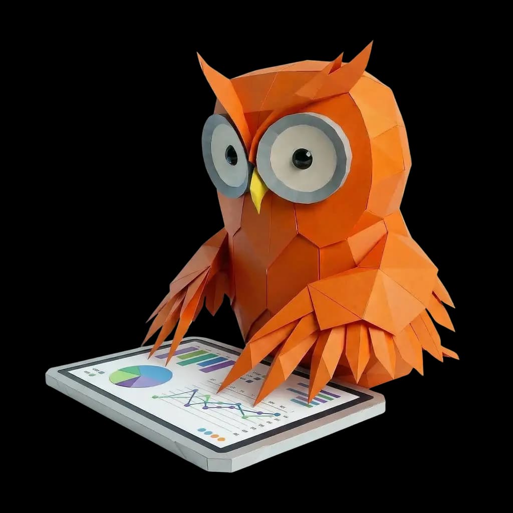Mascotte met tablet — ETFAL visual